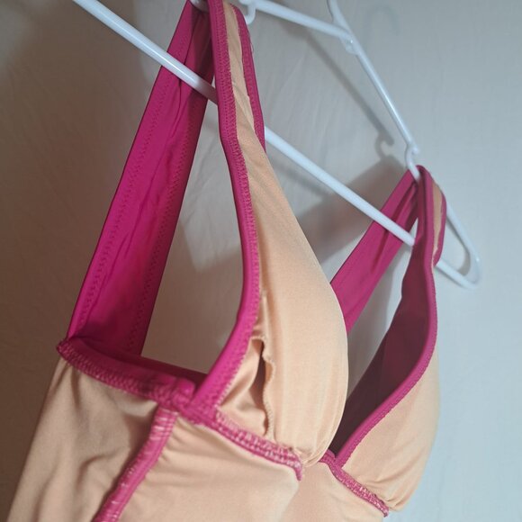 J.Crew Women’s Ruched V Neck One Piece Swimsuit Radiant‎ Fuchsia BC116 Size 20 - Picture 7 of 12